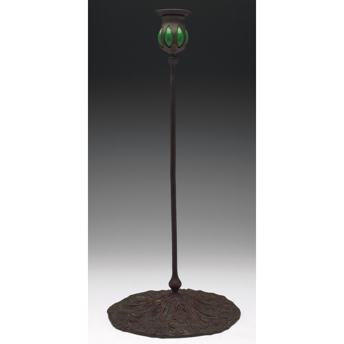 Appraisal: Exceptional Tiffany Studios candlestick bronze with a Queen Anne's Lace