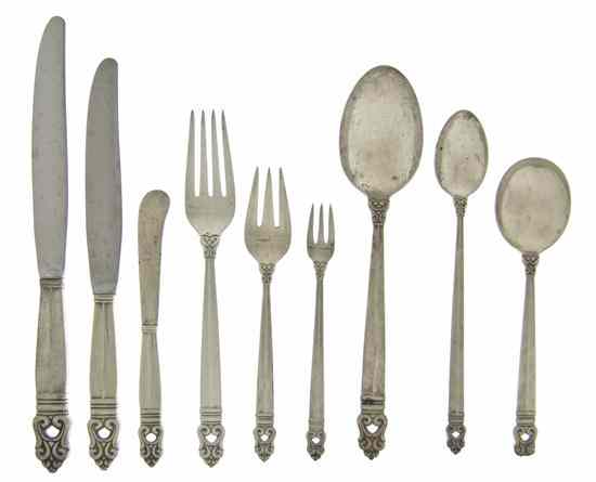 Appraisal: An American Sterling Silver Partial Flatware Service International Silver Co