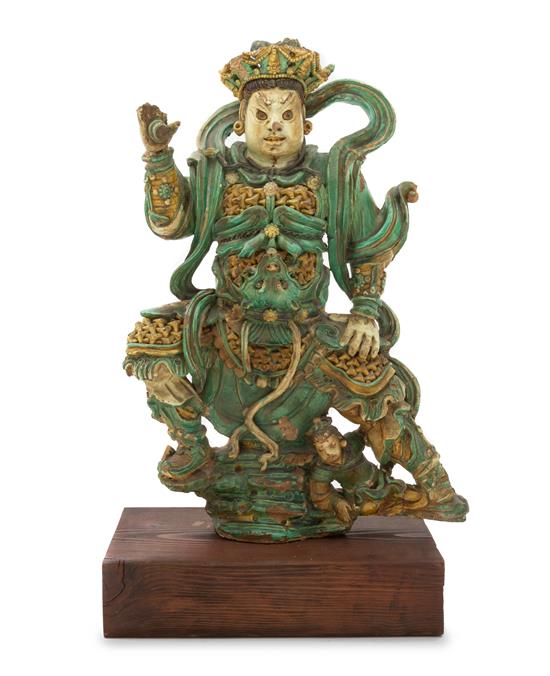 Appraisal: Sale Lot A Large Chinese Sancai Glazed Pottery Figure of