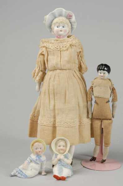 Appraisal: Lot of German Bisque and China Dolls Description Pretty Hertwig