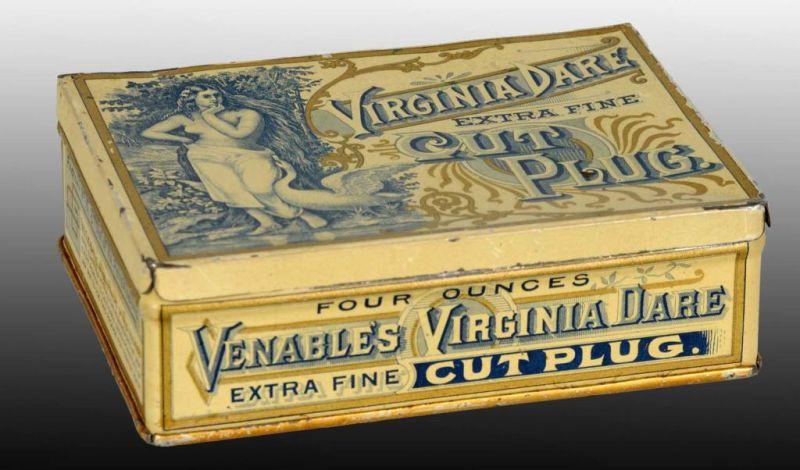 Appraisal: Virginia Dare Square Pocket Tin Description Manufactured by the Venables