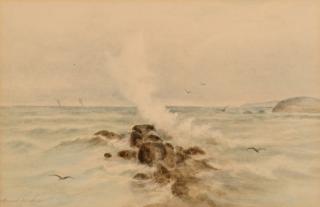 Appraisal: Maria Howard Weeden Watercolor Seascape Maria Howard Weeden Huntsville Alabama