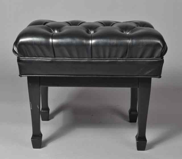 Appraisal: A Hammell Adjustible Piano BenchWith tuft vinyl padded seat and