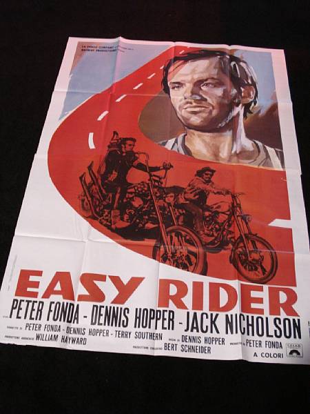 Appraisal: An 'Easy Rider' movie poster Italian version starring Peter Fonda