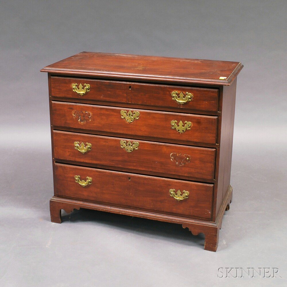 Appraisal: Chippendale Maple Chest of Drawers th century the thumbmolded top