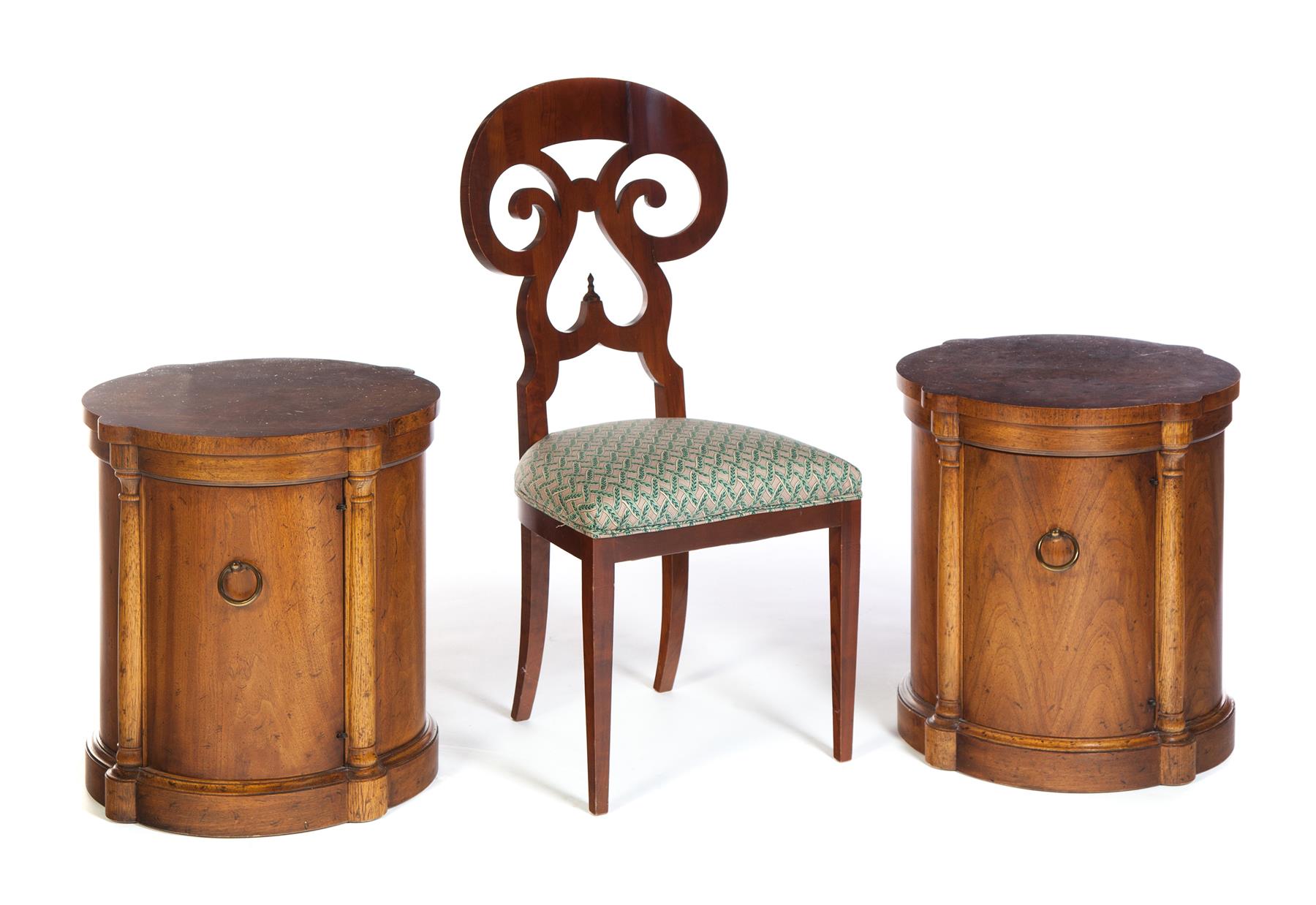 Appraisal: THREE PIECES OF FURNITURE Twentieth century Pair of Drexel Heritage