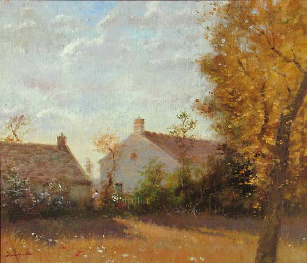 Appraisal: David Garcia Two houses in the countryside signed 'David Garcia'