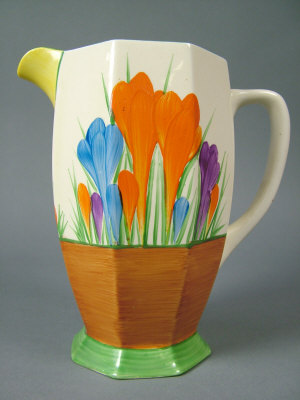 Appraisal: Clarice Cliff a 'Crocus' Athens shaped large jug circa the