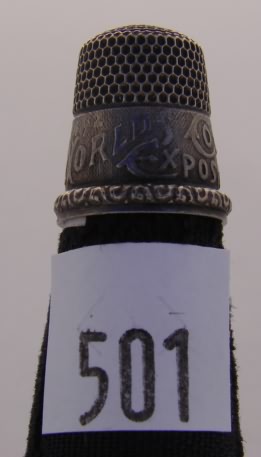 Appraisal: USA Columbia Worlds Exposition thimble with cartouche