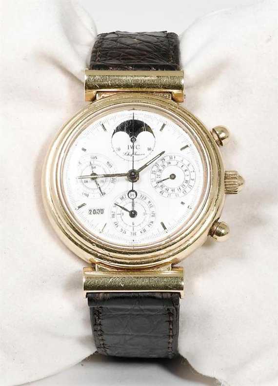 Appraisal: GENTLEMAN'S WRISTWATCH PERPETUAL CALENDAR WITH MOON PHASE IWC DA VINCI