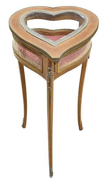 Appraisal: A LOUIS XVI STYLE GILT METAL MOUNTED MAHOGANY BIJOUTERIE TABLE