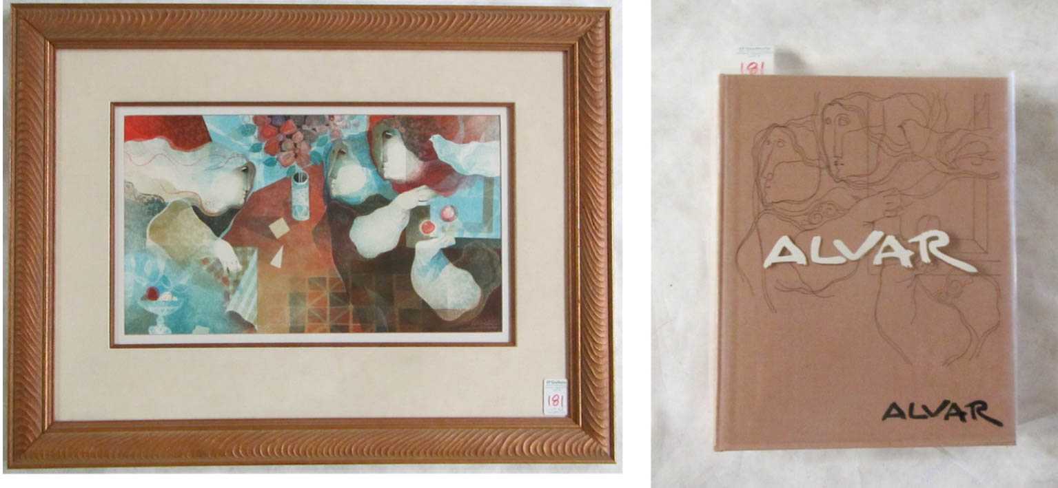 Appraisal: ALVAR SUNOL MUNOZ-RAMOS COLOR LITHOGRAPH AND BOOK Spain born lithograph