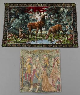 Appraisal: Two French Tapestries th c one of a medieval scene