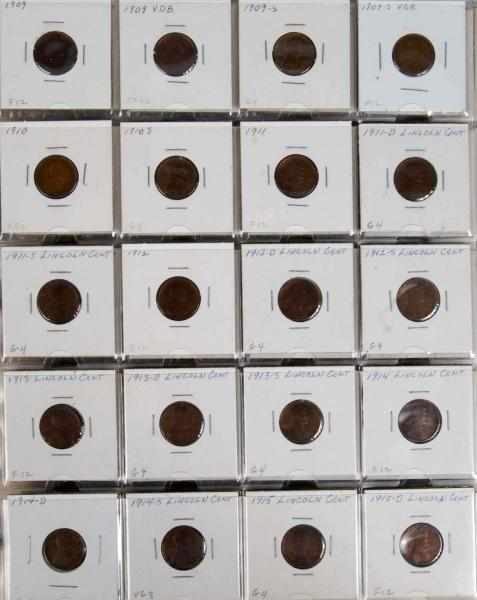 Appraisal: Lincoln Cents Collection Description From to Includes -S in good