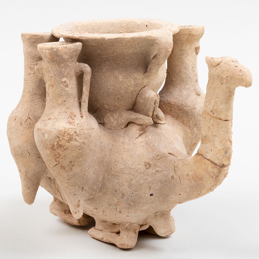 Appraisal: Ancient Terracotta Vessel in the Form of a Kneeling Dromedary