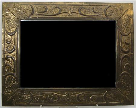 Appraisal: ARTS CRAFTS TWO WALL MIRRORS CIRCA each with embossed and