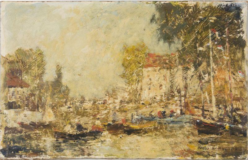 Appraisal: Charles Horwood British - The Regatta oil on masonite signed