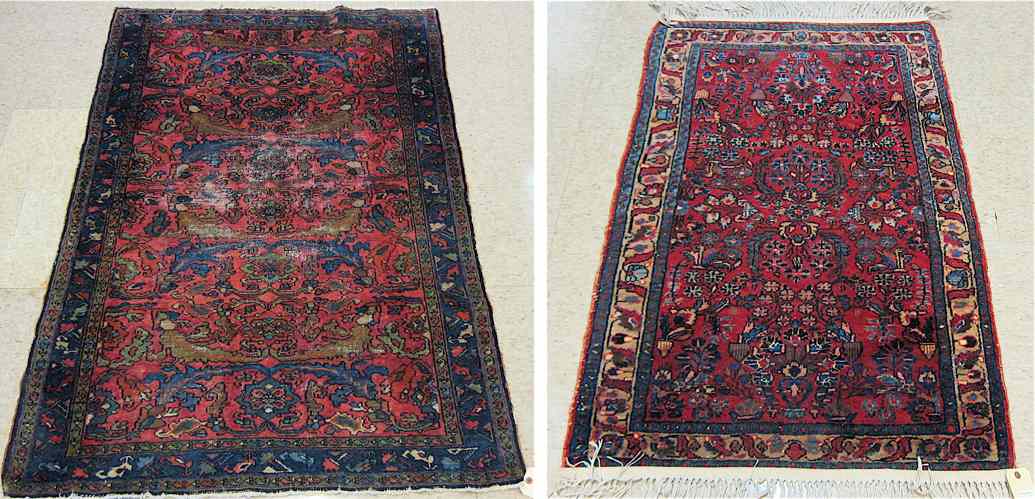 Appraisal: TWO SEMI-ANTIQUE PERSIAN AREA RUGS ' '' X ' ''