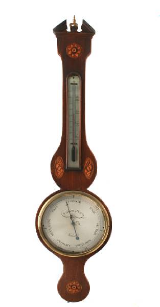 Appraisal: A mahogany banjo barometer th century height in