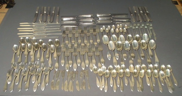 Appraisal: Tiffany Co flatware Faneuil pattern sterling silver service- each dinner