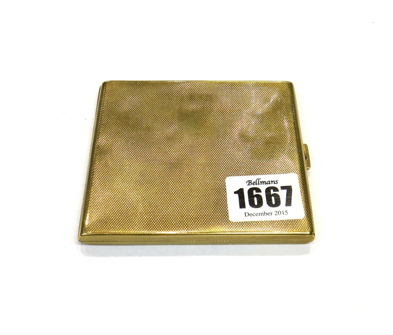 Appraisal: A ct gold rectangular cigarette case presentation inscribed within the