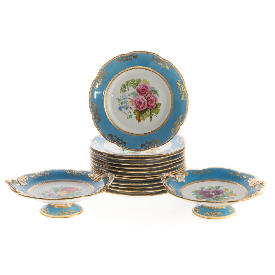 Appraisal: Coalport porcelain service th century pieces including dinner plates and