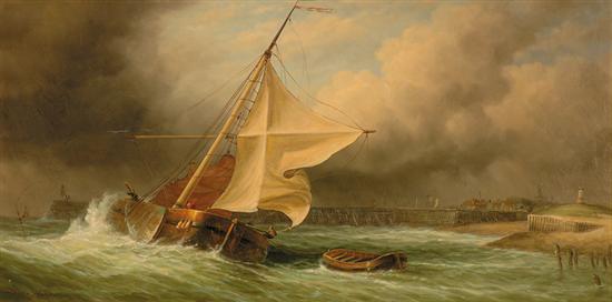 Appraisal: James Hardy after British - PAIR OF WORKS ROUGH SEAS