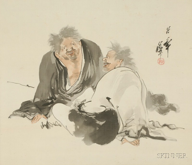 Appraisal: Hanging Scroll Japan early th century ink and colors on