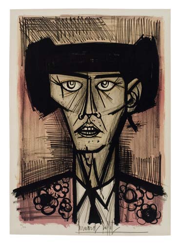 Appraisal: BERNARD BUFFET Toreador Color lithograph x mm x inches wide