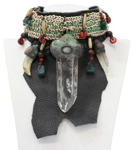 Appraisal: Artisan one-of-a-kind wearable art tribal statement choker necklace Anothai Hansen