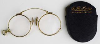 Appraisal: Pair Of Th C K Folding Eye Glasses Pair of