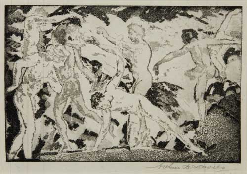 Appraisal: ARTHUR B DAVIES Three etchings By the Calliban - Iris