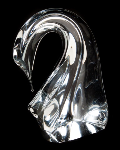 Appraisal: a Daum France crystal bird inscribed in H