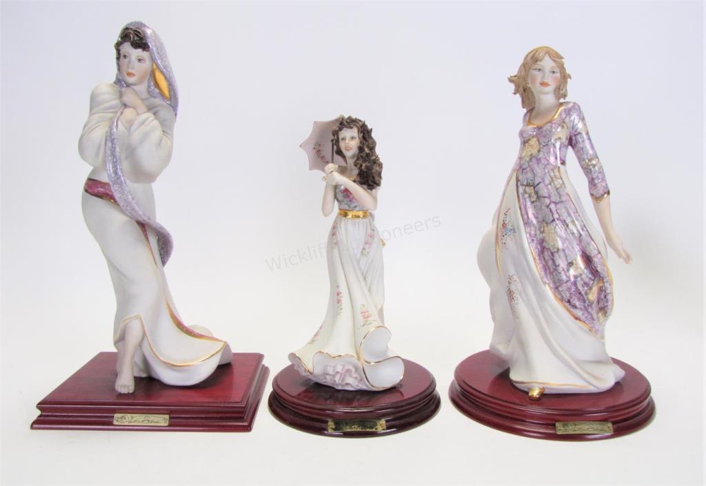 Appraisal: Three Vittorio Sabadin Porcelain Figures one depicting woman in flower