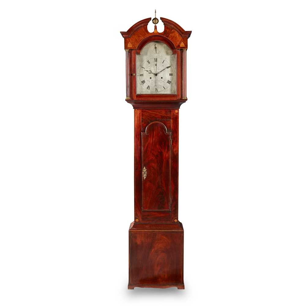 Appraisal: SCOTTISH LATE GEORGE III MAHOGANY AND INLAID LONGCASE CLOCK DAVID