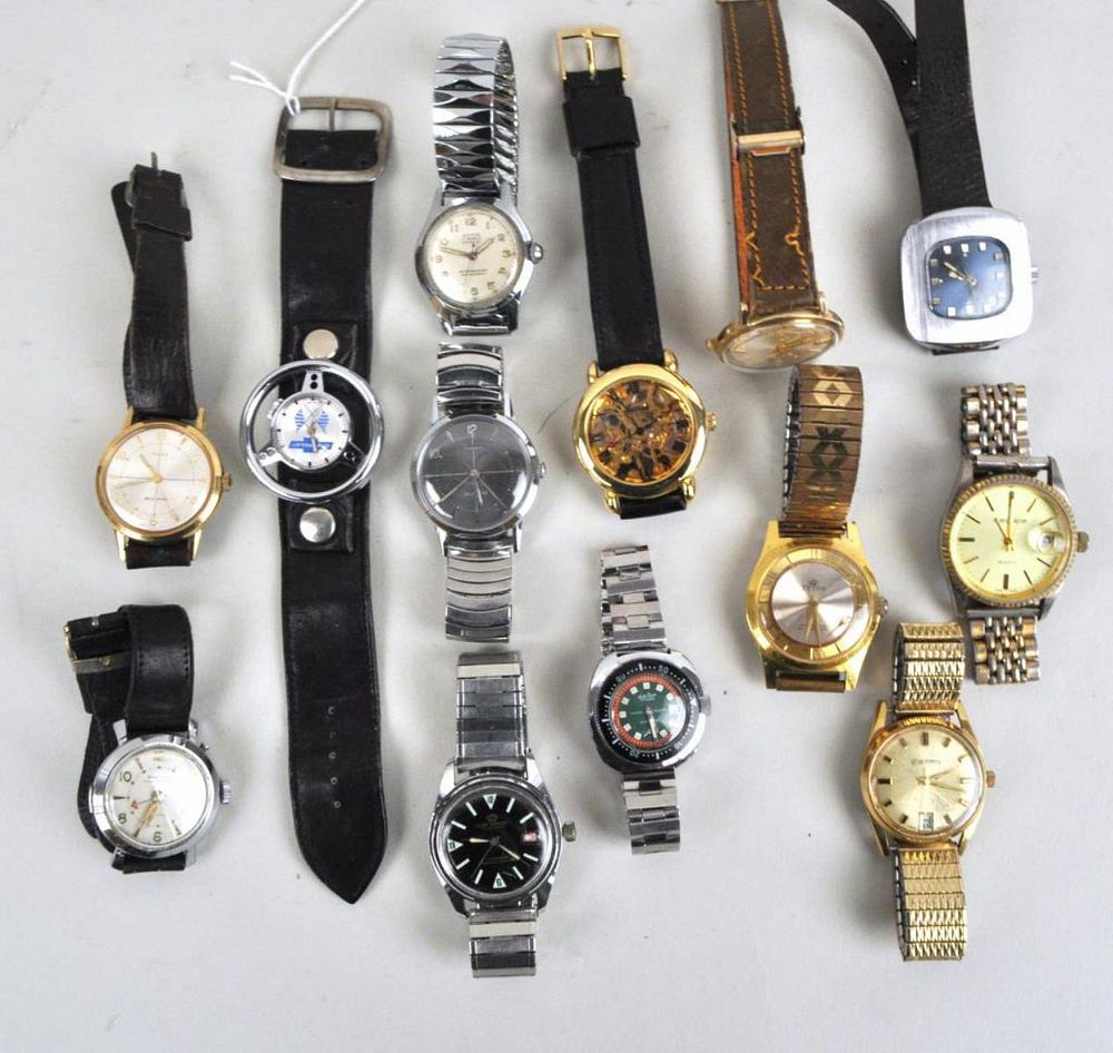 Appraisal: Group Vintage Wristwatches including a Tetos Westclox Dufonte Swank Timex