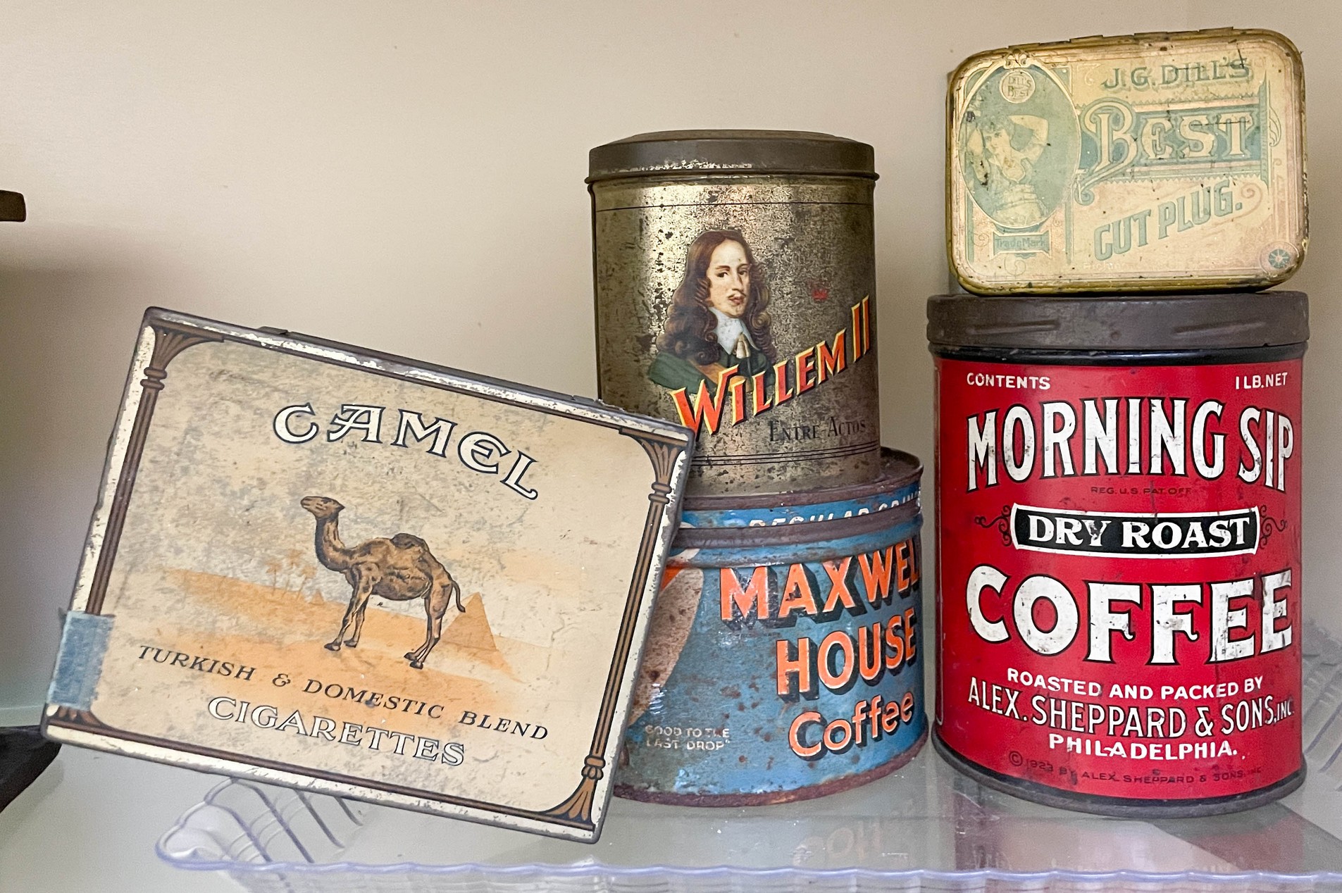 Appraisal: Advertising tins c o Alex Sheppard Sons Morning Sip Dry