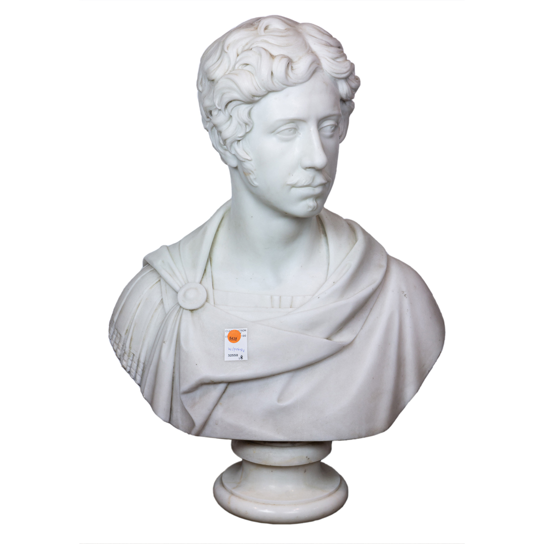 Appraisal: AN ITALIAN MARBLE PORTRAIT BUST OF A GENTLEMAN An Italian