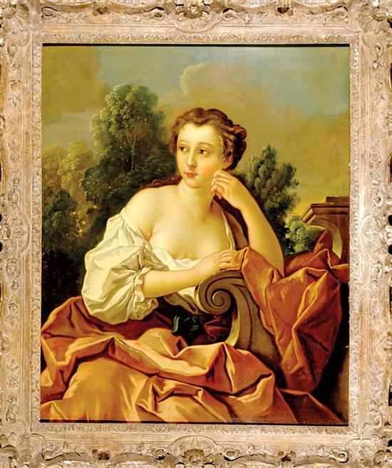 Appraisal: Francois Boucher after French - GAZING BEAUTY oil on canvas