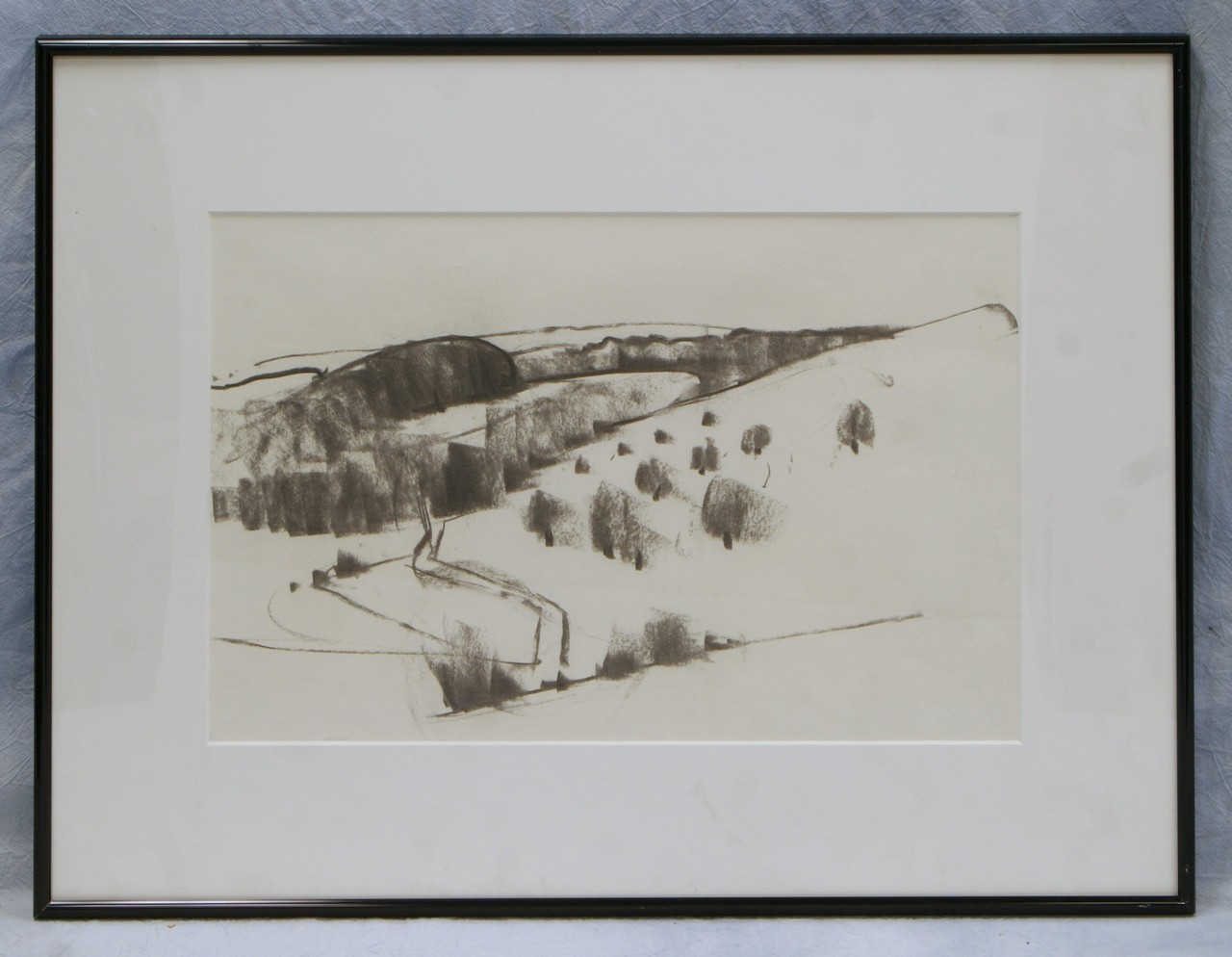 Appraisal: Tom Bostelle American PA - charcoal on paper Trees on