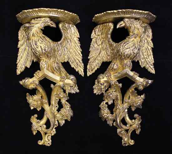 Appraisal: A pair of th century Florentine carved giltwood and gesso