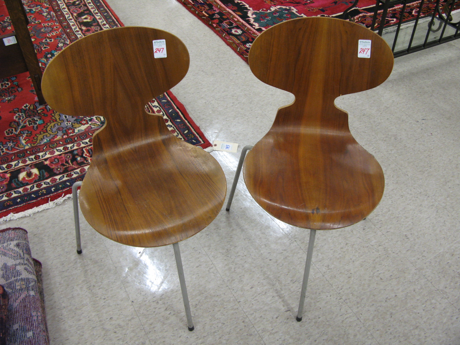 Appraisal: A PAIR OF DANISH MODERN ANT CHAIRS model Arne Jacobsen