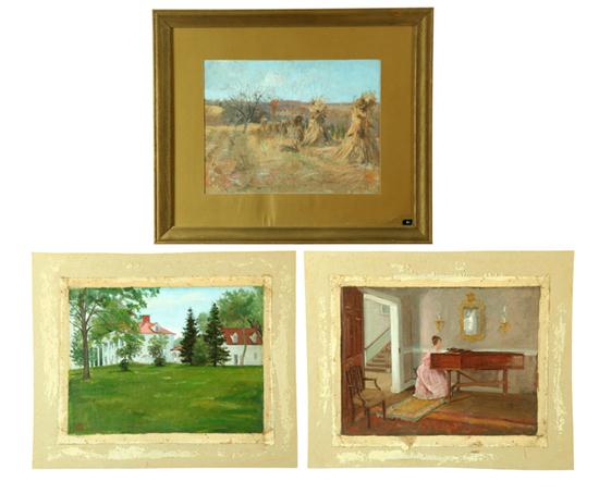 Appraisal: THREE VIEWS OF MOUNT VERNON BY JOHN WARD DUNSMORE MICHIGAN