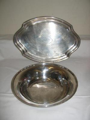 Appraisal: A TOILET TRAY of shaped oval form with moulded rim