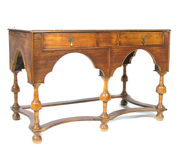 Appraisal: A William and Mary style mixed wood table height in