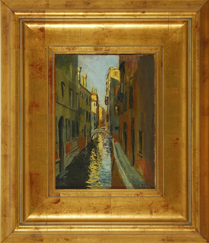 Appraisal: CALEB ARNOLD SLADEAmerican - Venetian canal scene Signed lower right