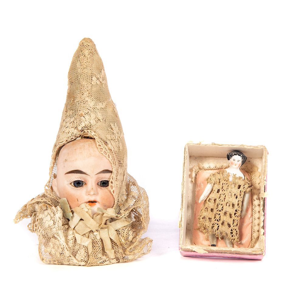 Appraisal: Antique Doll and Automaton Head Good condition with normal wear