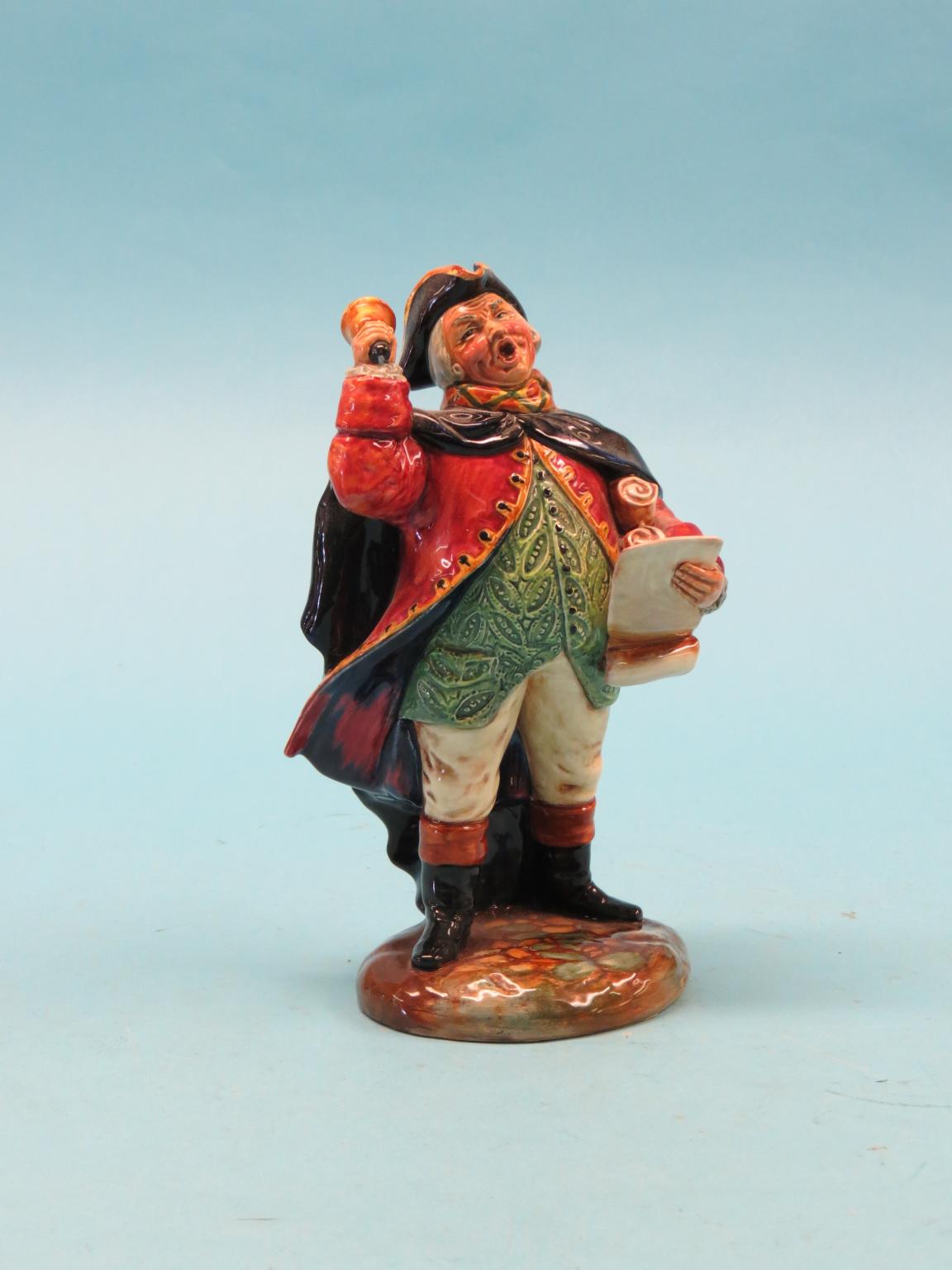 Appraisal: A Royal Doulton earthenware figure Town Crier HN