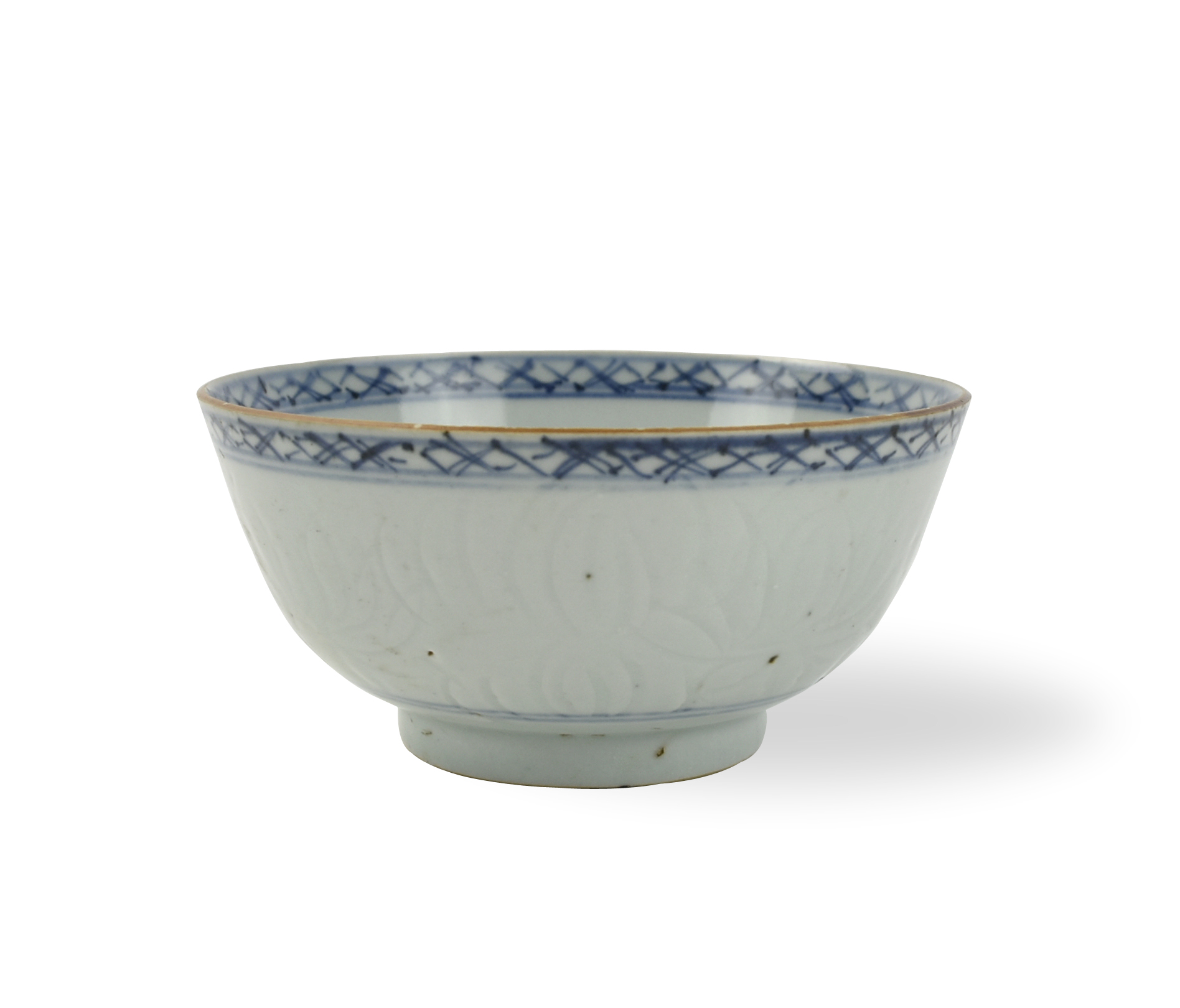 Appraisal: Chinese th C decorated with molded petals to the exterior