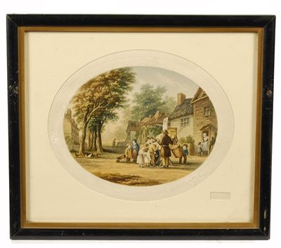 Appraisal: Six oval Le Blond prints 'The Showman' 'The Village Spring'